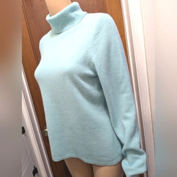 Cashmere Blue Turtle Neck Large - Picture 1 of 9